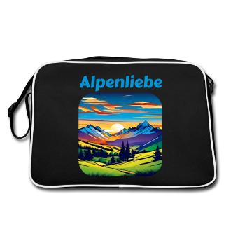 Alpenliebe II - Retro Tasche - Schwarz/Weiß - Hinten