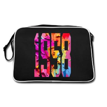 BUNT 68TH BIRTHDAY 1958 - Retro Bag - black/white - Back