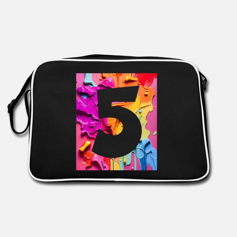 NON. 5 NUMÉRO 5 COLORÉ 5E ANNIVERSAIRE Sac Retro