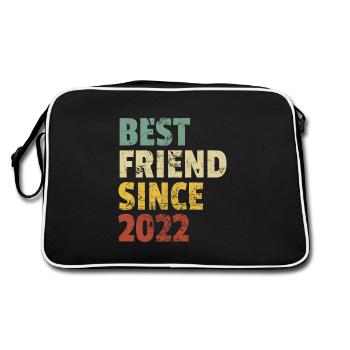 Meilleur ami depuis 2022 Slogan d’anniversaire amusant - Sac Retro - noir/blanc - Dos