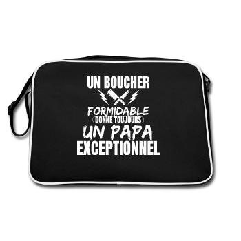 BOUCHER FORMIDABLE - Sac Retro - noir/blanc - Dos