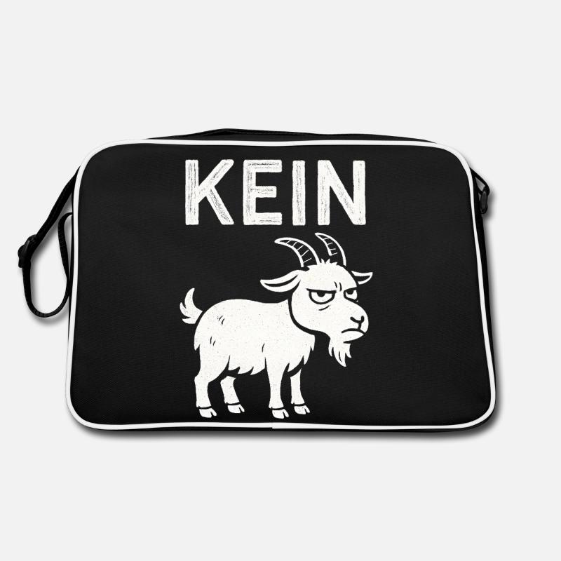 Lustiger Spruch Witzig Kein Bock Geschenkidee - Retro Tasche - Schwarz/Weiß