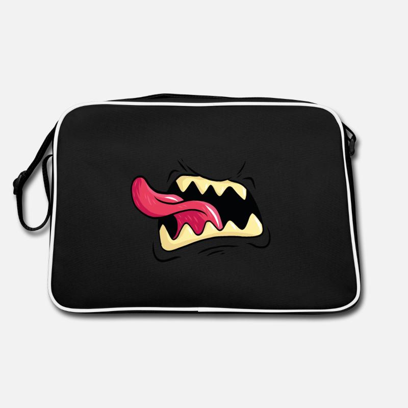 Crier monstre bouche dents langue Sac Retro