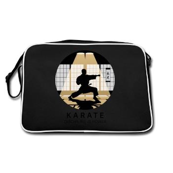 Discipline is Power – Karate & Martial Arts - Retro Bag - black/white - Back
