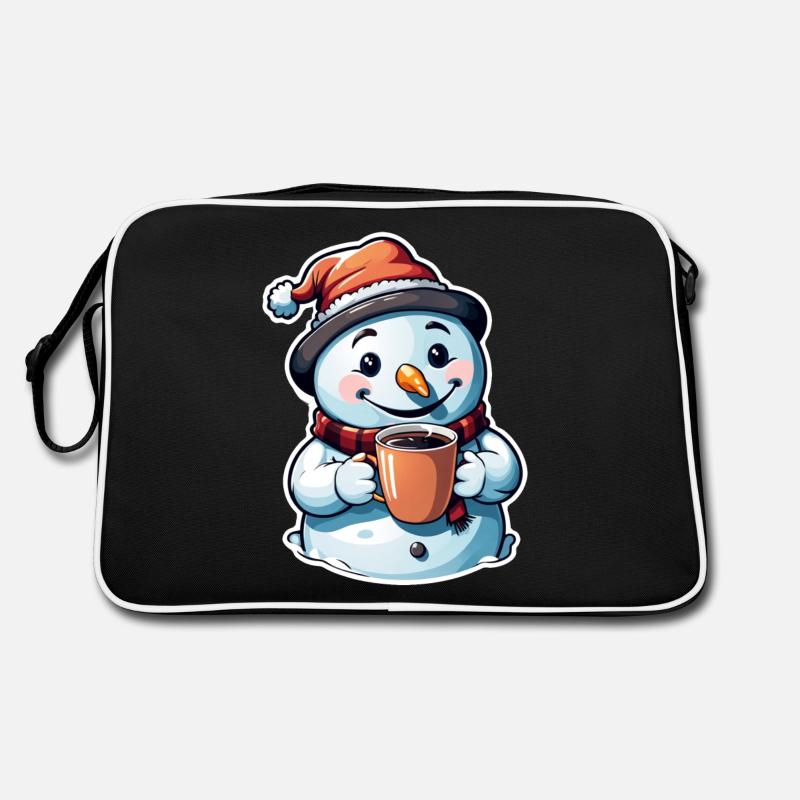 Schneemann Retro Tasche