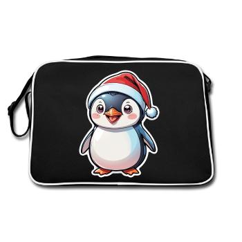 pingouin bonnet de noel - Sac Retro - noir/blanc - Dos