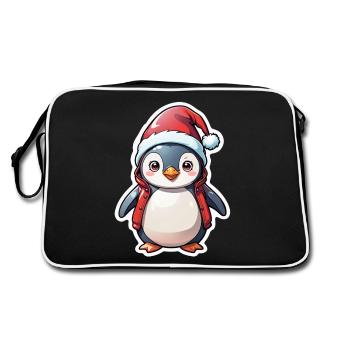pingouin bonnet de noel - Sac Retro - noir/blanc - Dos
