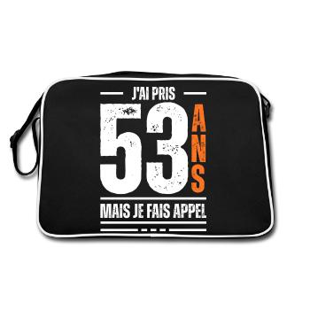 jai 53 ans / t-shirt 53 ans / cadeau 53 ans - Sac Retro - noir/blanc - Dos