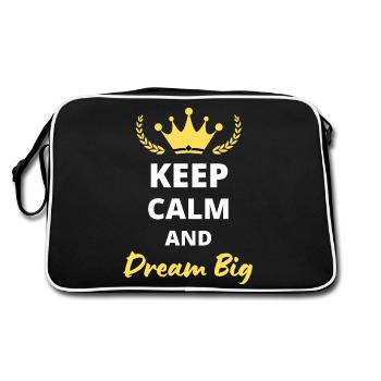 Keep Calm and Dream Big - Sac Retro - noir/blanc - Dos