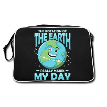 La Rotation de la Terre Planète Terre Jour de la Terre - Sac Retro - noir/blanc - Dos