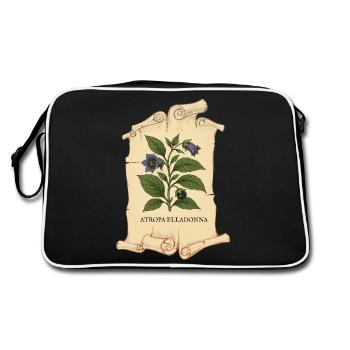 Atropa belladonna – Beautiful and deadly - Retro Bag - black/white - Back