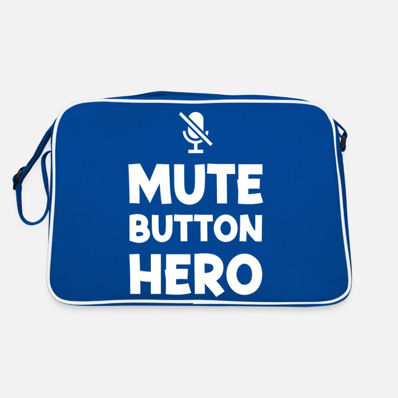 Mute Button Hero | Funny Sarcastic Typography - W Retro Bag