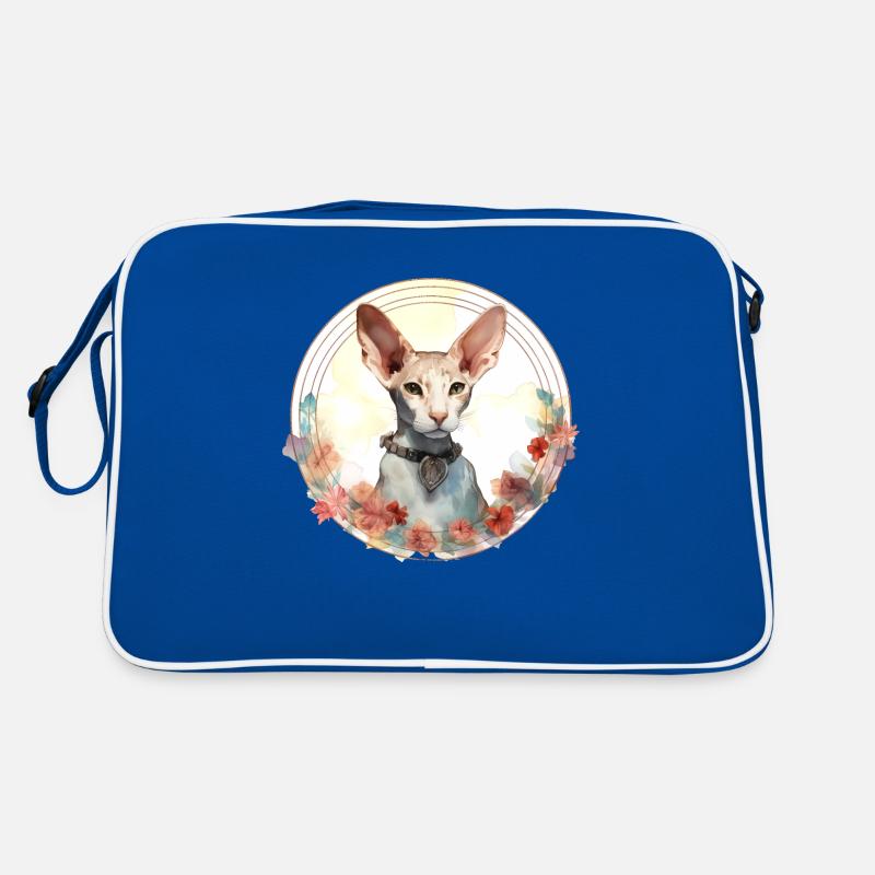 Cornish Rex Cat Boho Style, Love cats Retro Bag