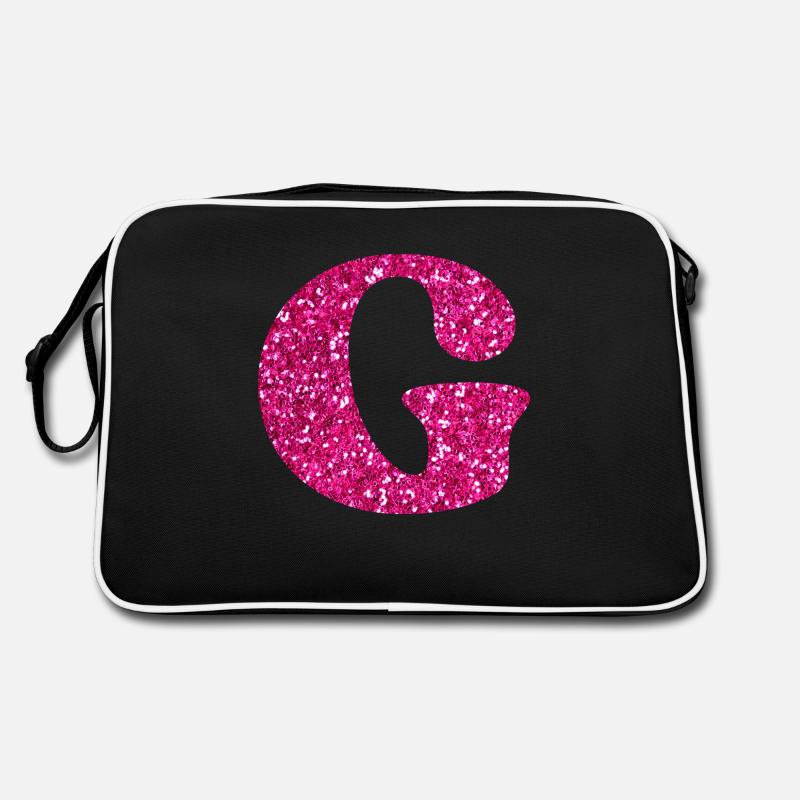 Letter g pink glitter Retro Bag