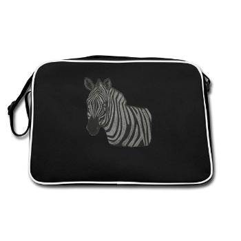 Zebra - Retro Bag - black/white - Back