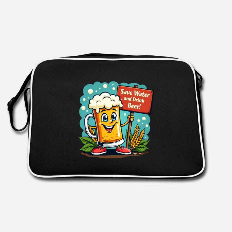 SAVE WATER DRINK BEER - BEER MUG Retro Bag