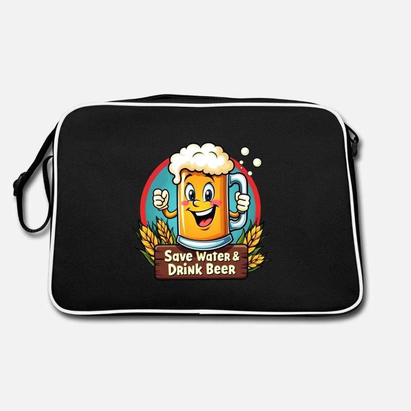 SAVE WATER DRINK BEER - Chope à bière Sac Retro