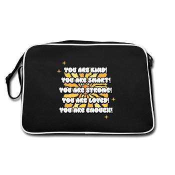 Liste des affirmations positives tournesol - Sac Retro - noir/blanc - Dos