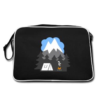 NATURE TENTES MONTAGNE HEAVEN - Sac Retro - noir/blanc - Dos