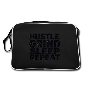BOUSCULER DORMIR RÉCOLTER - Sac Retro - noir/blanc - Dos