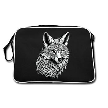 Celtic Fox - Retro Bag - black/white - Back