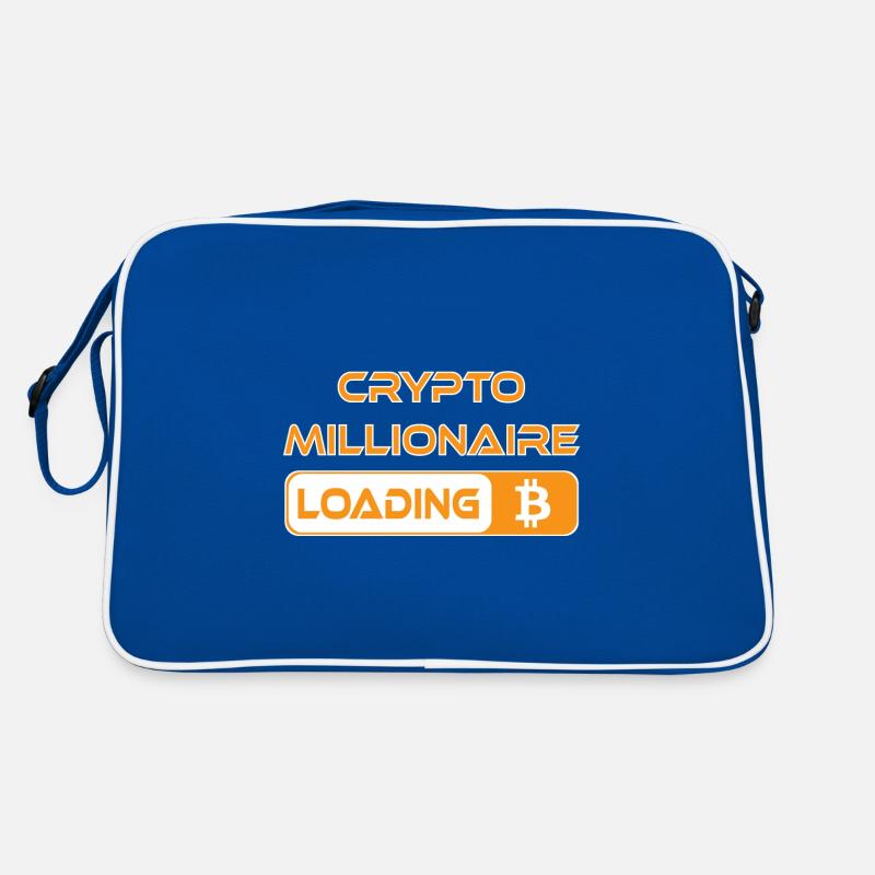 CRYPTO MILLIONAIRE LOADING BITCOIN Retro Tasche