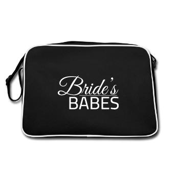 Bride's Babes - Bridesmaids Maid of Honor Bride - Retro Bag - black/white - Back