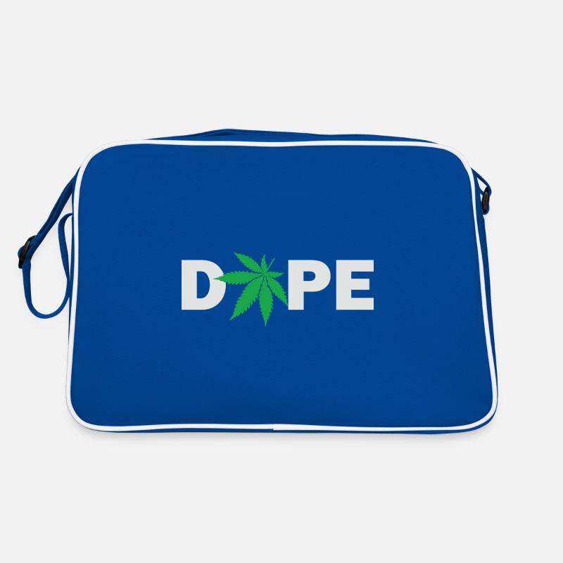 D0pe with Cannabis Leaf Marijuana Cannabis Weed Retro Bag