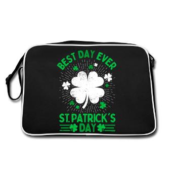 Saint Patrick Best day ever St Patricks day - Sac Retro - noir/blanc - Dos
