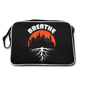 La forêt ou le bâtiment sauvent la nature - Sac Retro - noir/blanc - Dos