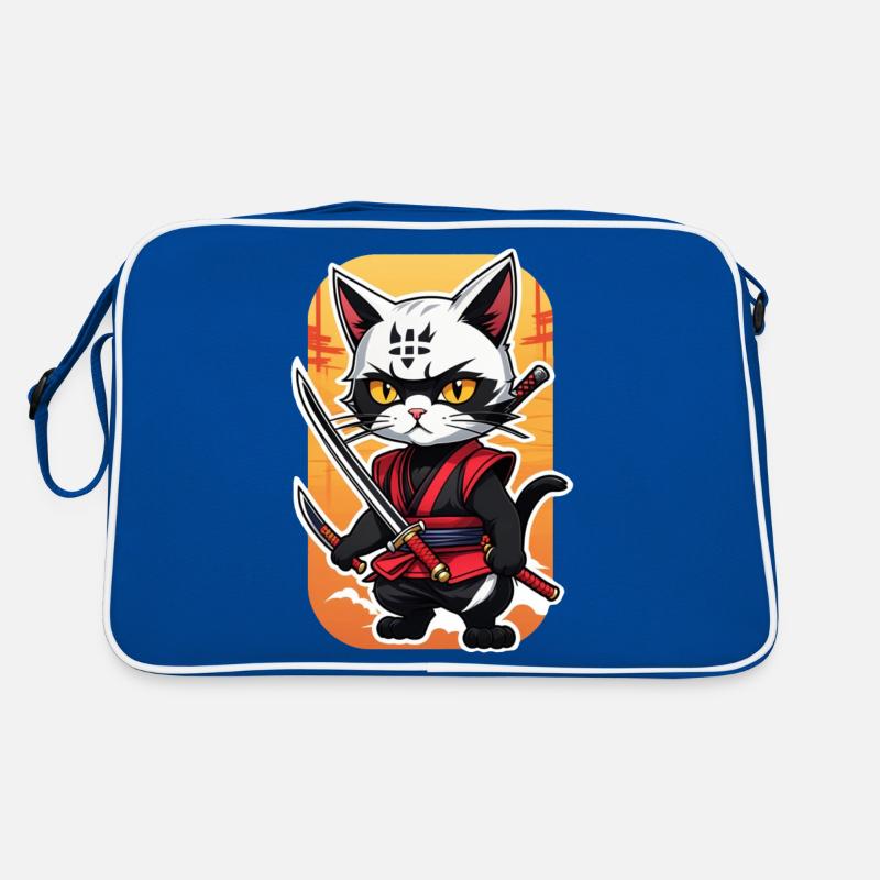 Ninja Cat - Samurai Kitten Retro Bag