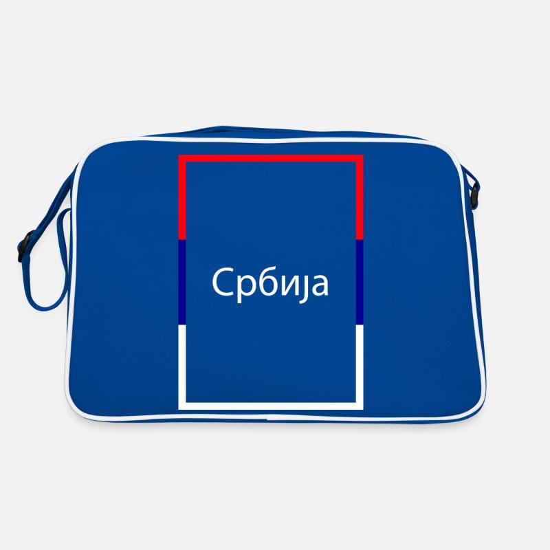 Serbie Србија, Lettrage de déclaration avec drapeau Sac Retro