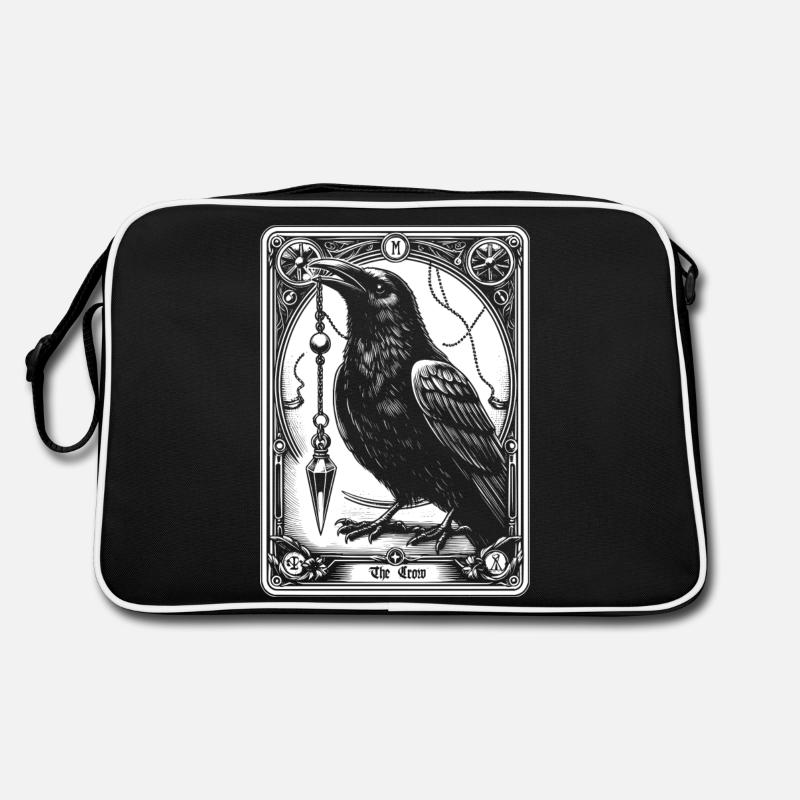 Corbeau Pendule Tarot - Sac Retro - noir/blanc