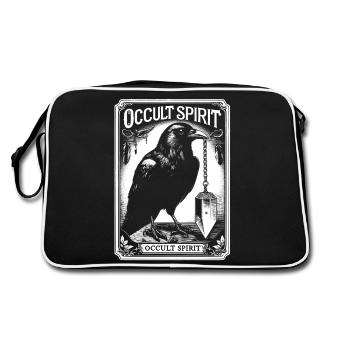 Occult Spirit Raven Pendulum - Retro Bag - black/white - Back