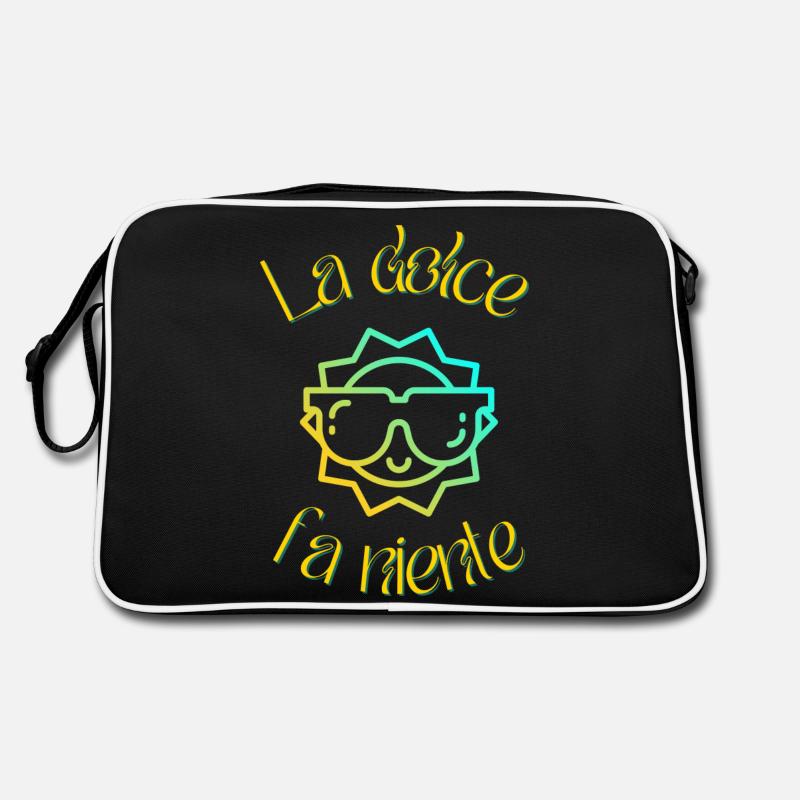 La dolce fa niente - Retro Tasche - Schwarz/Weiß