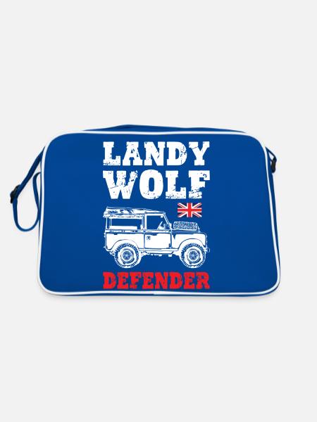 Landy Wolf Défenseur - Sac Retro - bleu/blanc - Dos