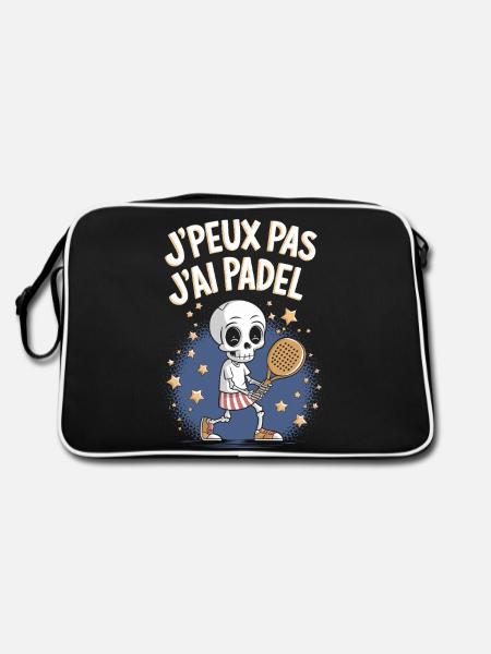 J'peux pas j'ai Padel - Sac Retro - noir/blanc - Dos