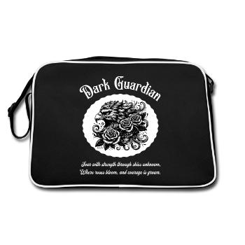 Aigle avec des roses tatouage Art Noir et blanc Design - Sac Retro - noir/blanc - Dos