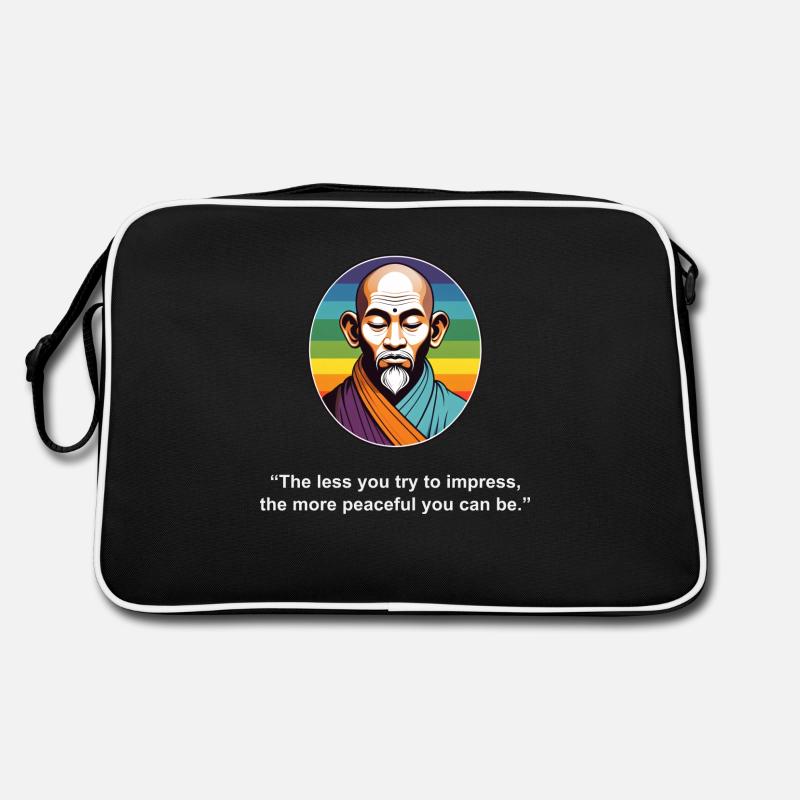 Moins vous essayez d’impressionner | Citation Zen Sac Retro