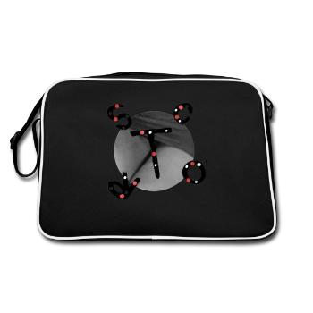 She or He, scort v.t-shirt - Retro Bag - black/white - Back