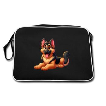 Beauceron 4 - Retro Bag - black/white - Back