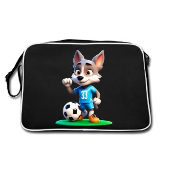wolf soccer 2 - Sac Retro - noir/blanc - Dos
