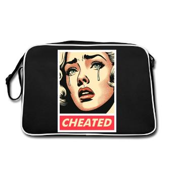 retro cheated girl - Retro Bag - black/white - Back