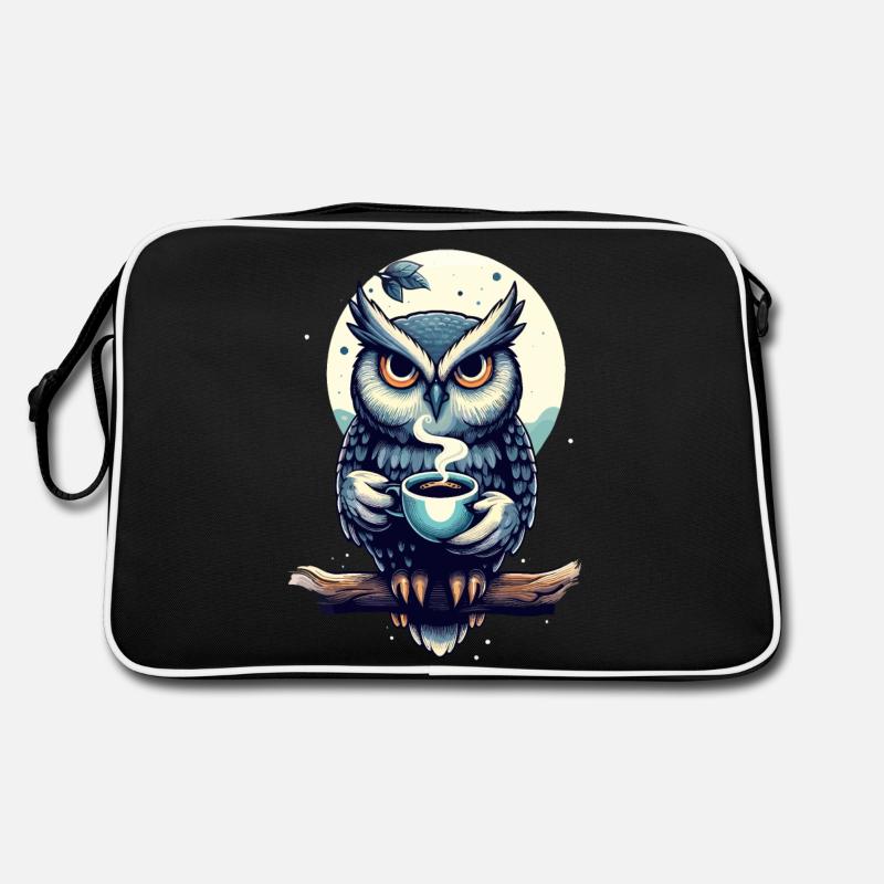 Nachtwächter-Eule Retro Tasche