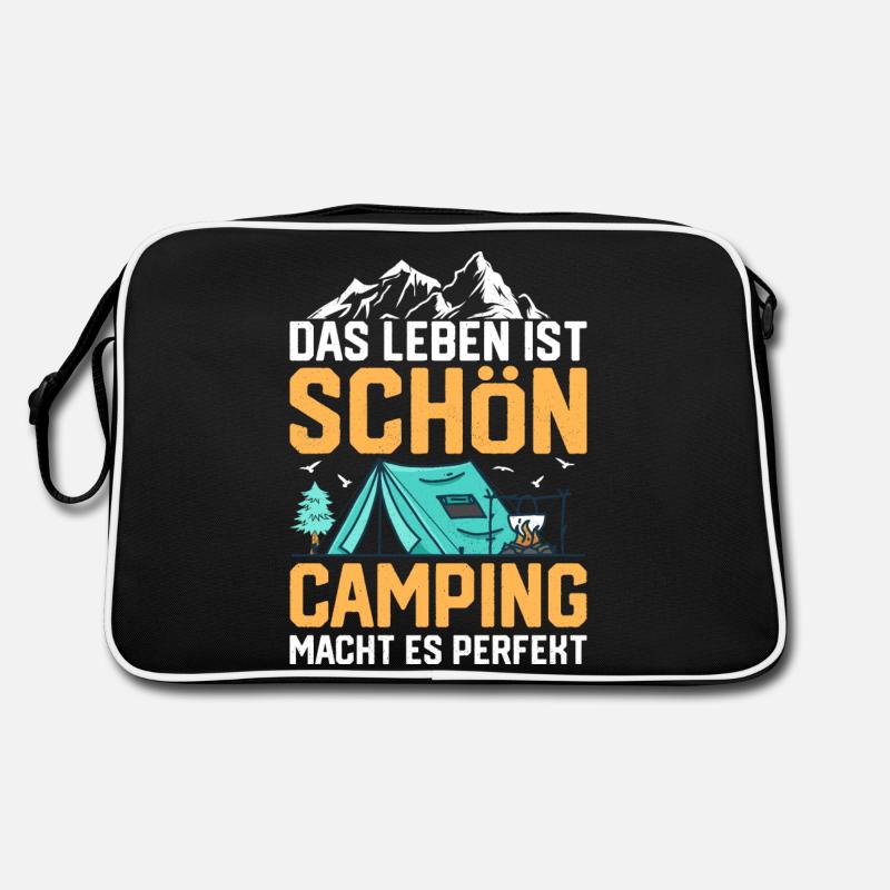 Das Leben ist schön - Camping macht es Perfekt Url Retro Tasche