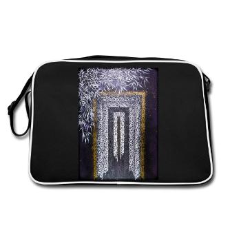 Calligraffiti - Gate (dark) - Retro Bag - black/white - Back