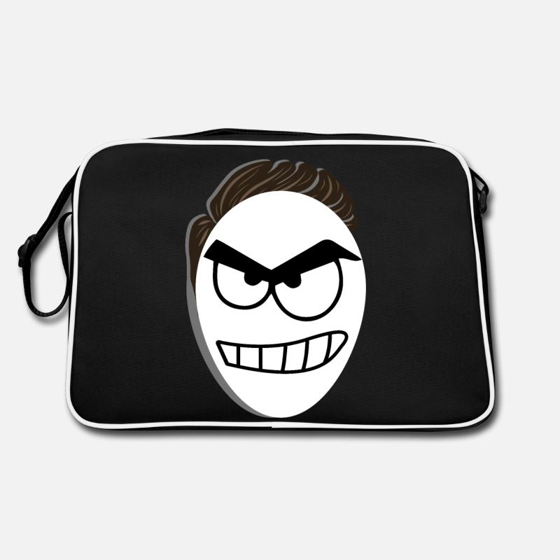 Gemeiner Mann runzelt die Stirn Retro Tasche