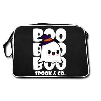 BOO SPOOK & CO. - Retro Tasche - Schwarz/Weiß - Hinten