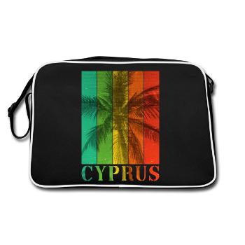 Chypre Chypre Été Palmiers Plage Mer Vacances - Sac Retro - noir/blanc - Dos
