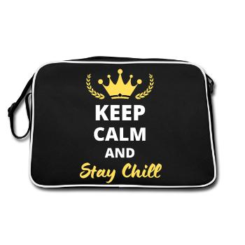 Keep Calm and Stay Chill - Retro Bag - black/white - Back